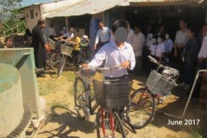 Student With Bicycle