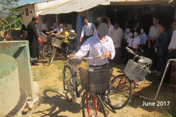 Student With Bicycle