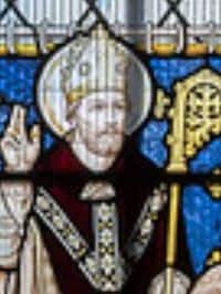 Stain Glass Window image of St Egwin of Evesham