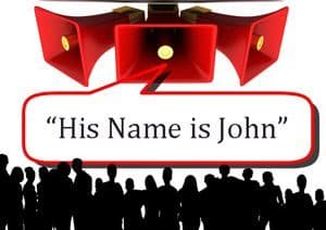 Announcement: "His name is John"