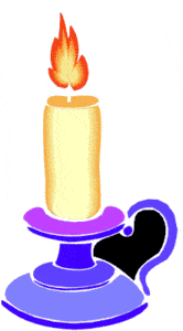 Sketch of lit candle