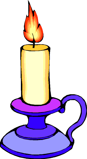Sketch of a candle and holder