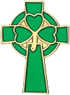 Small Celtic Cross with Shamrock at it's Centre.