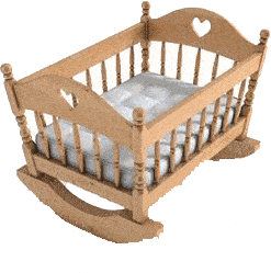 Babys wooden cradle
