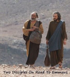 Two disciples on the road to Emmaus