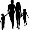 Silhouette of family
