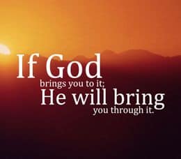 Quote: "If God brings you..."