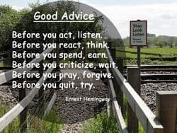 Good Advice Quote: "Before you..."