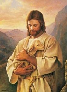 "Jesus" holding a Lamb