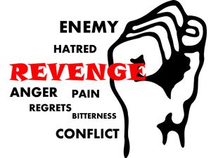 Fist with hatred associated words: Anger, Enemy...