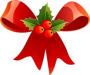 Ribbon and holly 