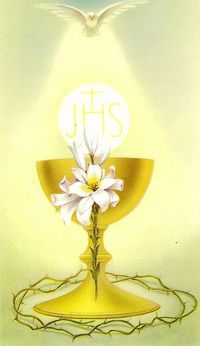 Holy Eucharist, chalice and host