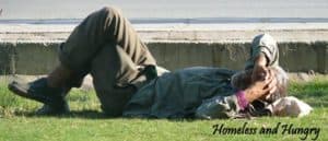 Homeless Man in Park