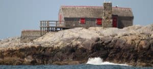 House built on rock by the sea