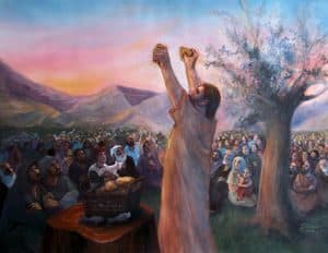 Jesus blesses the food