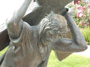 Sculpture of Jesus carrying his Cross.