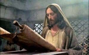 Jesus reading from Scroll