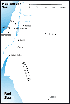 Map: Land of Midian