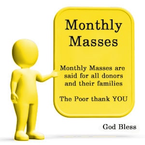 Notice: Monthly Masses for Donors