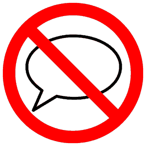 Sign: No Talking