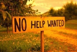Sign: No Help Wanted