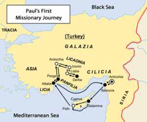 Map: Paul's First Journey