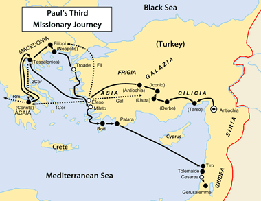 Map: Paul's Third Missionary Journey