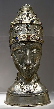 Mould depicting the head of Pope St Sylvester I