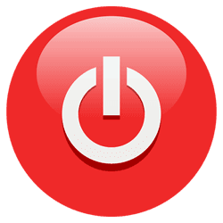 Red Power Button Symbol