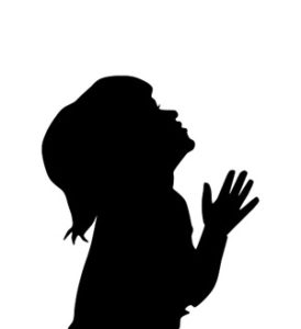 Silhouette of Child Praying