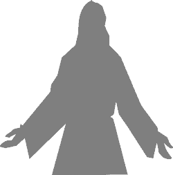 Silhouette of person preaching