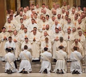 Gathering of Priests at an Ordination Ceremony