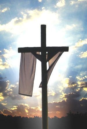 Cross with cloth drape