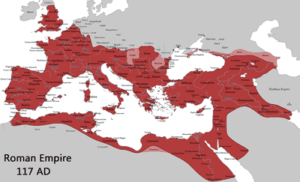 Map: Roman Empire in 117AD