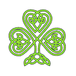 Braid in the shape of a Shamrock.