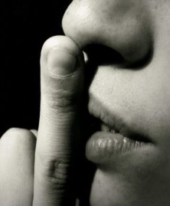 Finger-Lips silence symbol