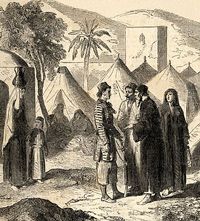 Sketch showing Christian Refugees during 1860 strife