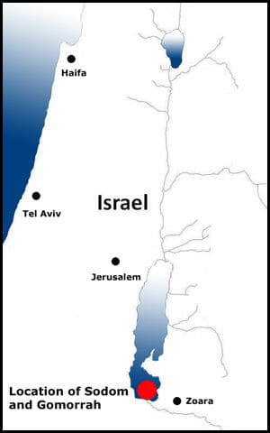 Map: Sodom and Gomorrah