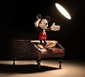 Mickey Mouse in the spotlight