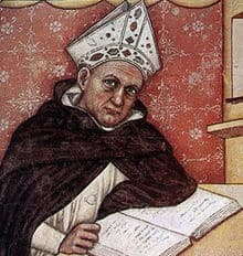 Image of St Albert the Great writing