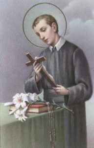 Image of St Gerard Majella holding a Cross