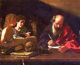 Image of St Jerome sitting writing.