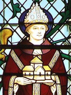 Stain Glass Window Image of St Oswald of Worcester