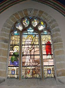 Stain-glass-window image of St Perpetua and St Felicity