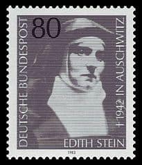 Image of St Teresa Benedicta on a Postage Stamp