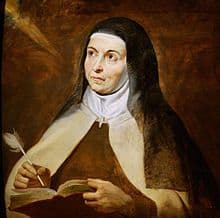 Image of St Teresa of Avila writing.