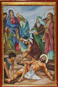 Eleventh Station: Jesus is Nailed to His Cross.