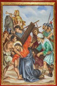 Fifth Station: Simon Helps Jesus to Carry His Cross.