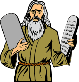 Sketch of Moses with the Ten Commandments