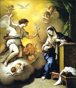 An Angel appears to Mary - The Annunciation.